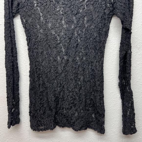 Lace Black Top XS Witchy Goth Whimsigoth Punk Rockabilly Festival Emo Renassance - Picture 3 of 10